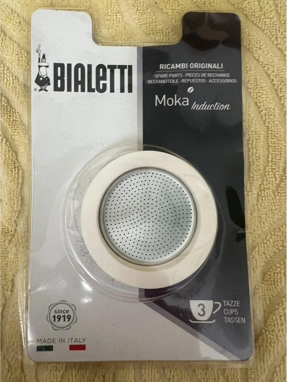 Bialetti Replacement Gasket and Filter For 3 Cup Stovetop Espresso Coffee Makers